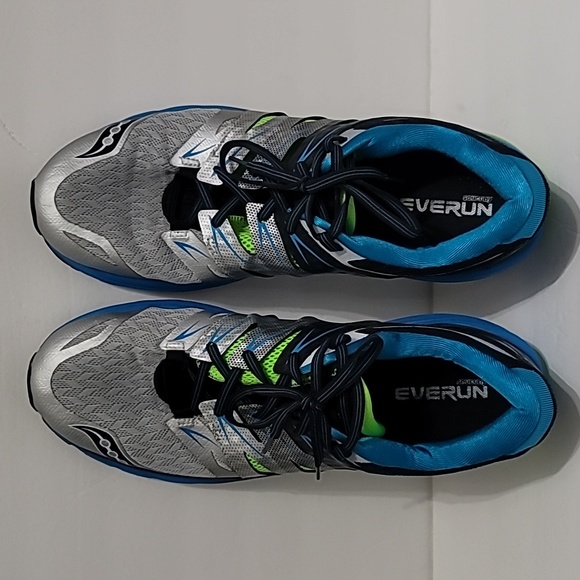 Saucony Men's Zealot Iso 2 Fit Everun Running Shoes Blue Run-Dry Sneakers Sz 14 - Picture 6 of 11
